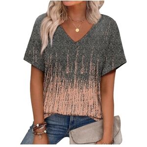 Women's V-Neck Gradient Tee